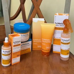 [Dr.Melaxin Official] Kojic Acid Turmeric Amber Face & Body Care Bundle, Dark Spot & Pigmentation Care for Uneven Skin Tone Radiant