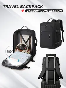 Vacuum Compression Backpack with Air Pump, Large Capacity Travel Bag 40x30x20 Cm, Space-Saving Design, Ideal for All Seasons