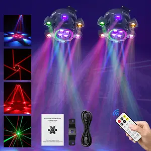 XDV 150W 6 Arms Moving Head DJ Light – RGBW Stage Light with DMX-512 & Sound Active for Parties, Weddings & Events