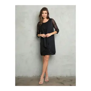 Eva USA 3490 Black Funeral Dress for Women & Ladies
