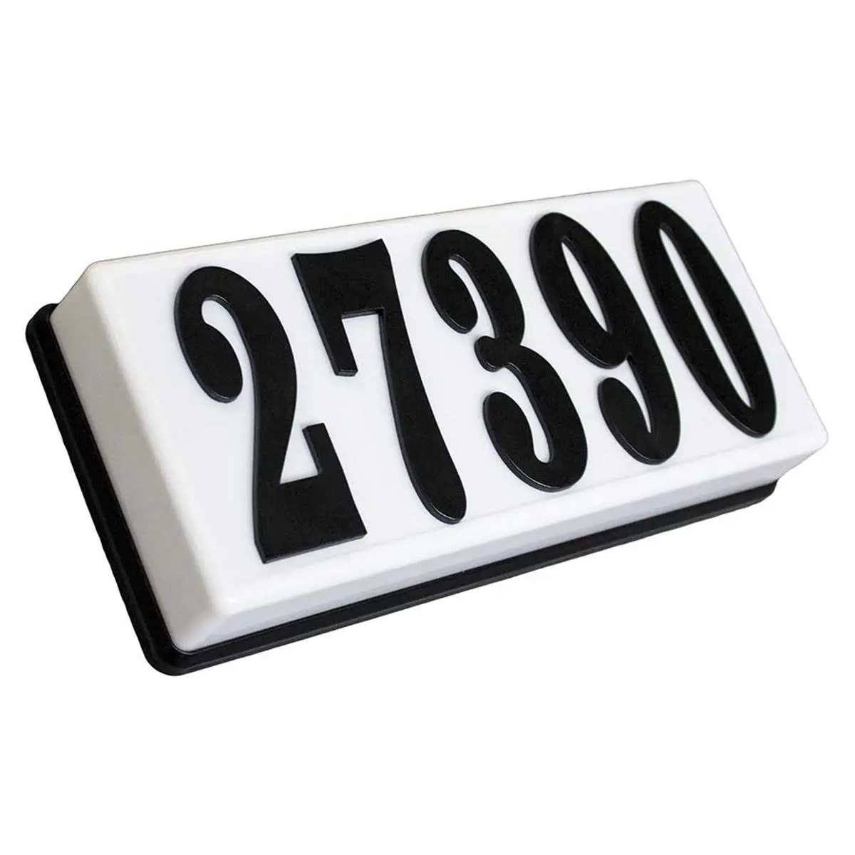6 in. Serrano Classic Lighted Address Plaque Do It Yourself Kit - Black Frame Color