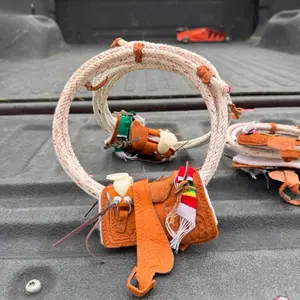 Mini Mounting Keychains with Cotton Ropes for Horseback Riding Gear