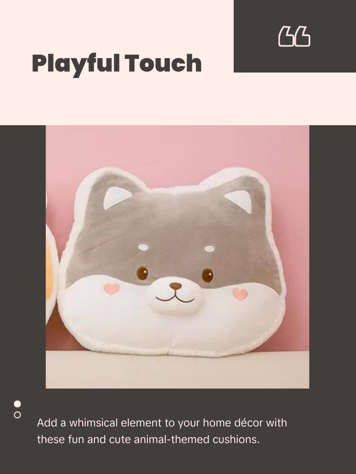 Huggable Companions: Cute Animal Head Plush Pillows