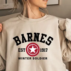 Bucky Barnes Sweatshirt, Barnes Est 1917 Shirt, The Winter Soldier Shirt, Sebastian Stan, MCU Avengerss Shirt, Mcu, Superhero, Avengers Fan Gifts 45749 1237