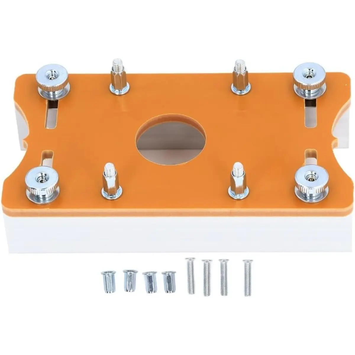 65mm Aluminum Router Table Insert Plate - 2 in 1 Function, Universal Fit for Woodworking Tools, Slotting Frame, Accurate Positioning, Board Thickness 0-5cm Support for Wood Veneer & Cabinet Projects