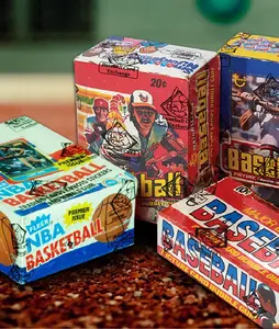 Sports Trading Cards - Basketball Theme Packaging Featuring NBA and Baseball Cards Collectibles - Collectible Sports Memorabilia for Enthusiasts