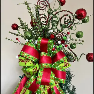 Lime Green Christmas Tree Topper