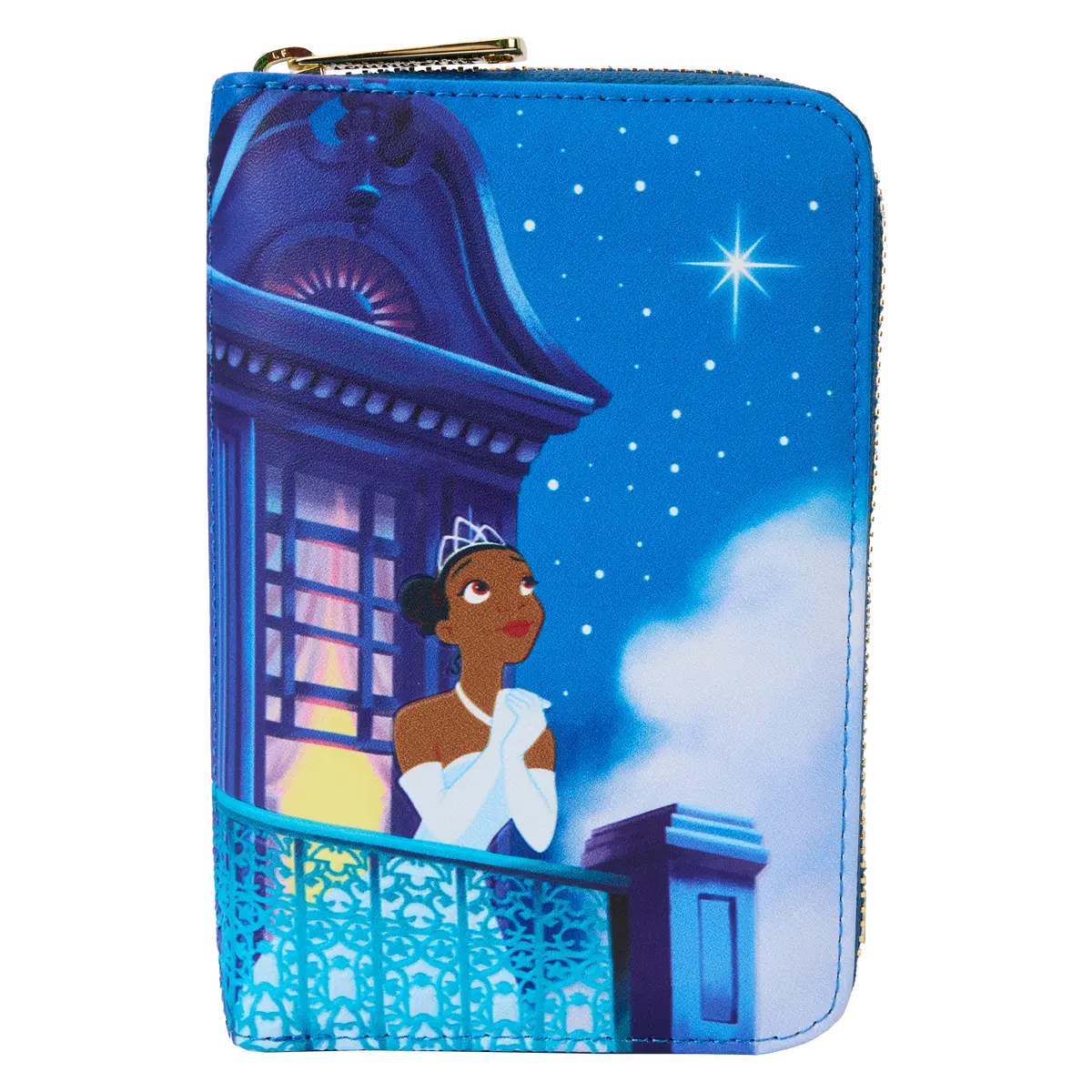 The Princess And The Frog 15th Anniversary Tiana Wishing Star Glow Zip Around Wallet