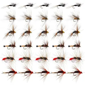 Fly Fishing Flies Kit,25pcs/30pcs/100pcs Fly Fishing Lures,Dry Flies Wet Flies Streamers Nymphs Flies, Fly Fishing Assortment Kit for Bass Trout Salmon Fishing