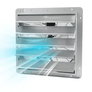 12" Aluminum Wall Exhaust Fan – 3500 CFM High-Speed Ventilation Fan with Automatic Shutter for Garage & Workshop Cooling
