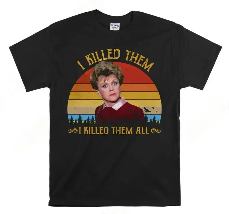 Jessica Fletcher “I Killed Them All” Vintage T-Shirt, Funny Retro Mystery Graphic Tee, Classic Unisex Cotton Shirt for Men & Women Fans