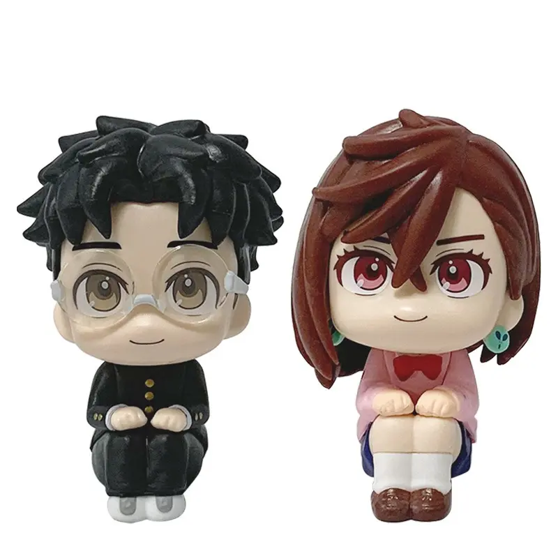 Chibi-style Figure: Momo Ayase & Okarun – Car Dashboard Ornament/Gift – Desktop Model Toy/Figurine