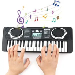 Kids Piano Toy for Beginners, Realistic Multifunction 37-Key Electronic Keyboard, Early Education Music Instrument, Battery Required, Gift for Boys & Girls