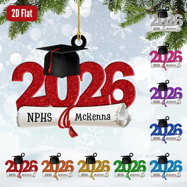 Personalized Senior 2026 Ornament, High School Graduation Gift