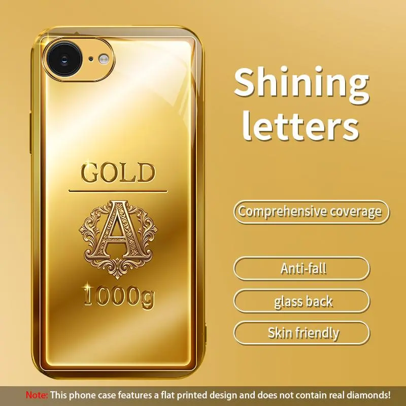 iPhone 16e Cellphone Protection Casing - High-End Mobile Phone Accessories Cover with Premium-Look Gold Lettering, Major Sale Event Underway, Free Shipping Included (YM99)