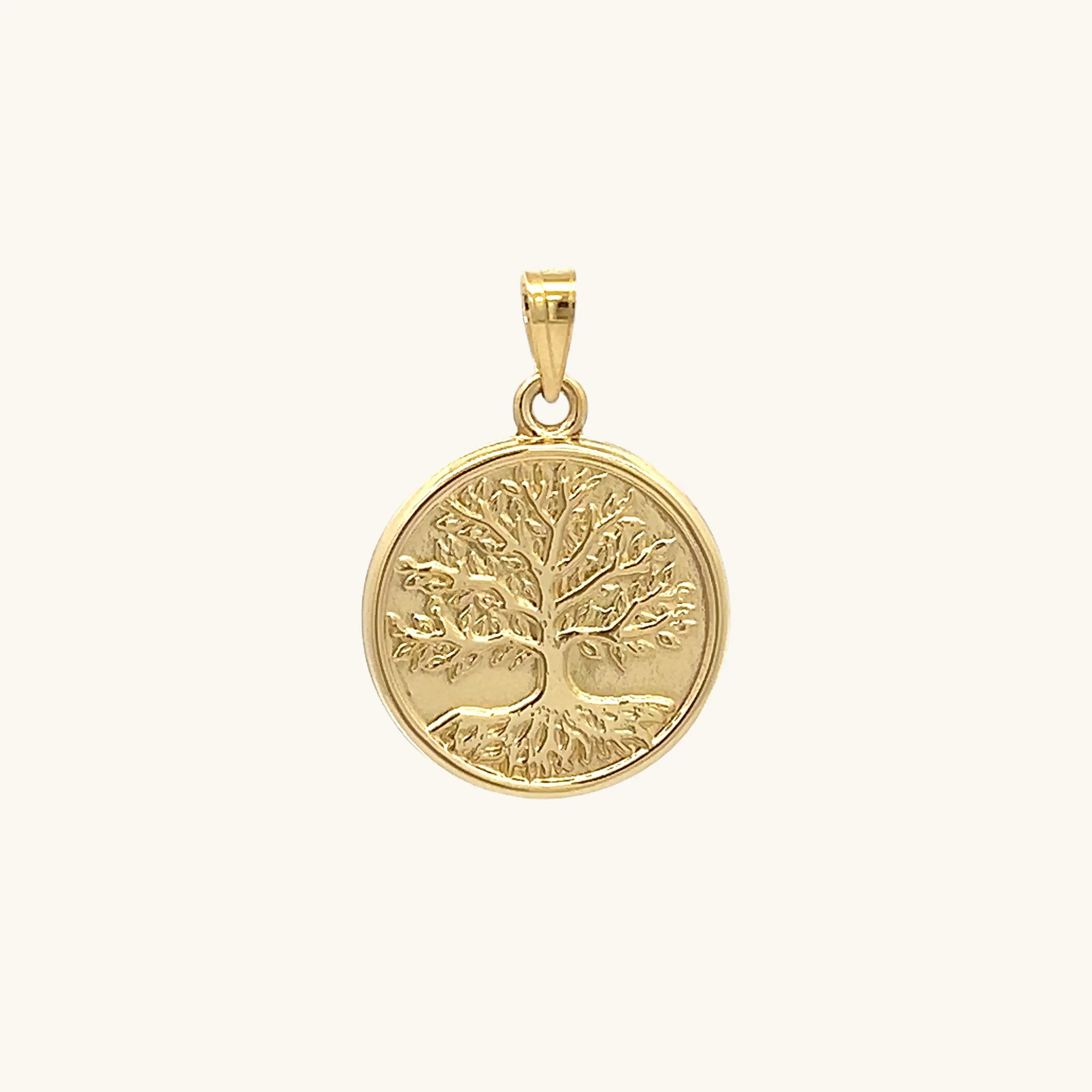 14K YELLOW GOLD TREE OF LIFE CHARM PENDANT