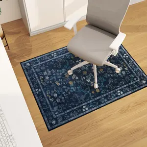 chakme Office Chair Mat for Hardwood Floor, 48"x36" Desk Chair Mat for Hardwood Floor, Easy Glide Computer Chair Mat Protector for Rolling Chair Under Desk Rug Nonslip Backing, Floral Chair Mat