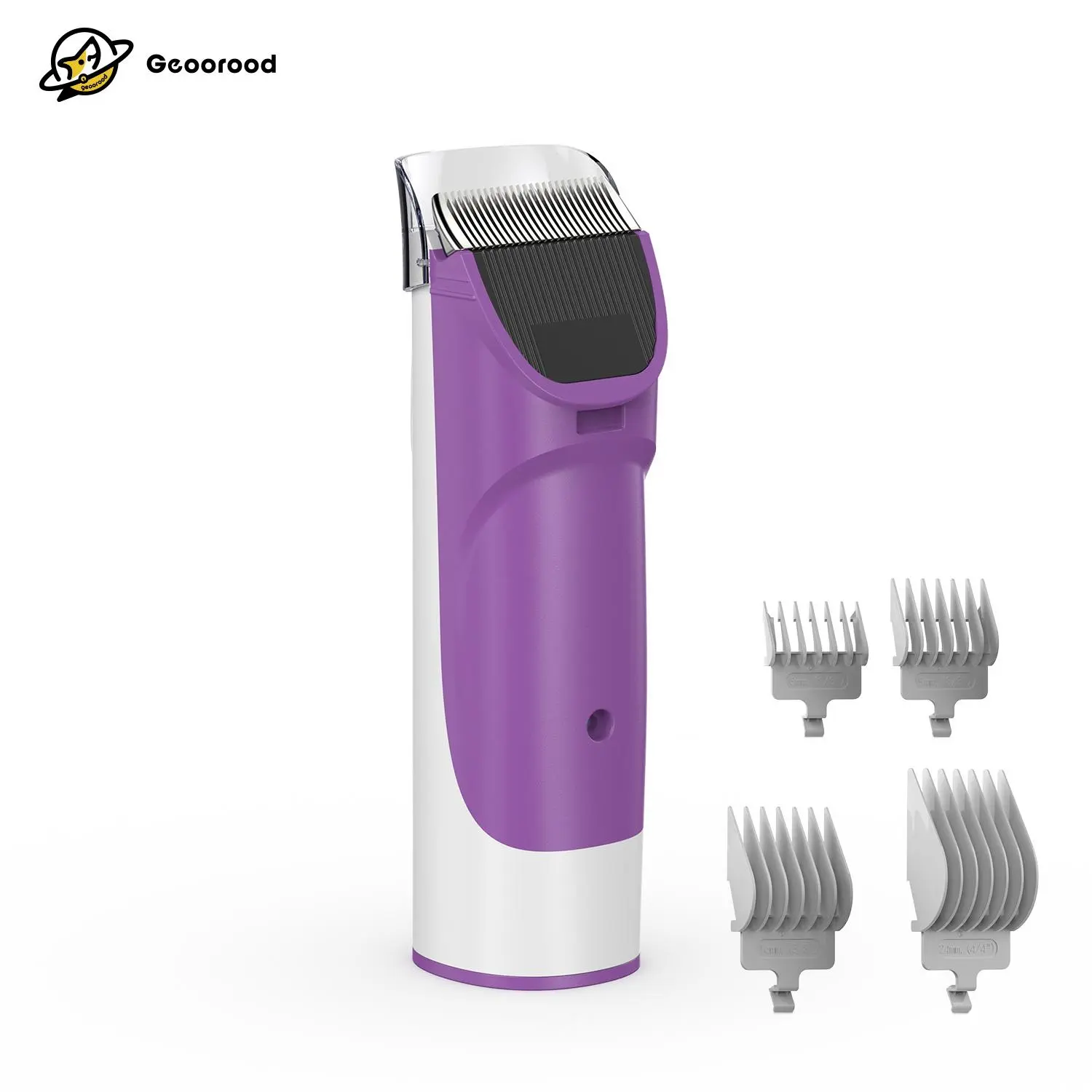 Geoorood Pet Grooming Clipper Attachment - For Vacuum Kit Models G2-G3, Dogs & Cats, 4 Comb Styling, 2 Steel Blade Set, Vacuum Pickup Keeps Floors Tidy, Cleaner Grooming, Less Hair On Floor