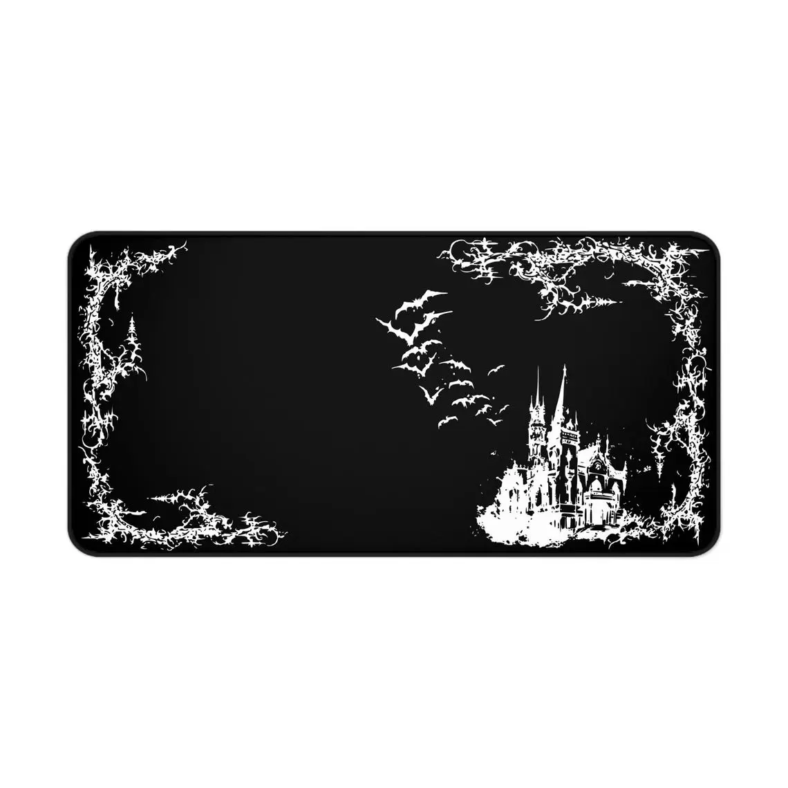 Gothic Castle Vampire Cybersigilism Desk Mat, Anime Mouse Pad