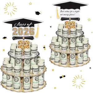 Graduation Money Holder for Cash Gift, 2026 Graduation Gifts Money Holder Leis Cash Cake for Congrats Class of 2026 Graduation Party Supplies,summervibes