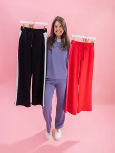 Luxe Scuba Color Block Wide Leg Pants DD Design | S-3XL