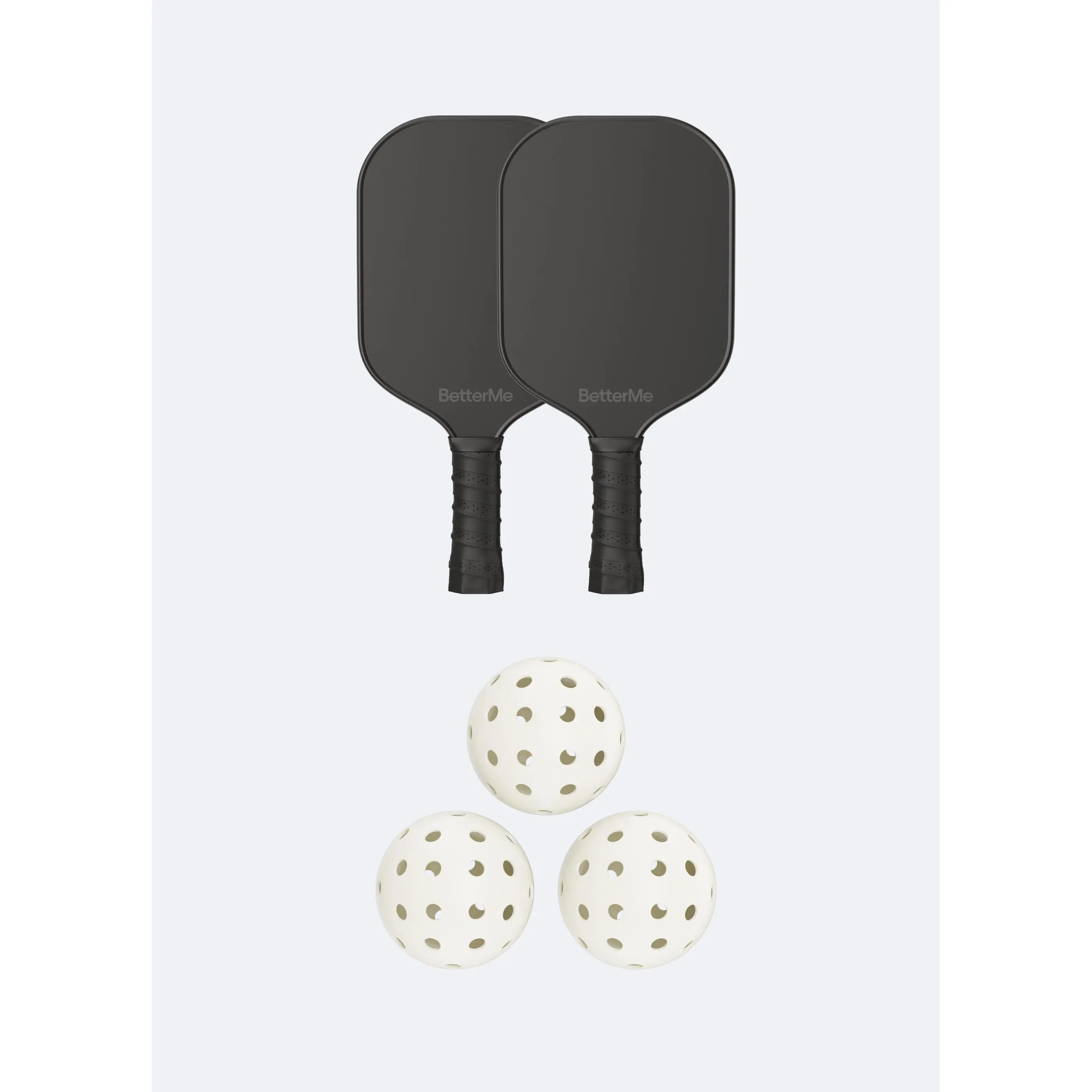 Unisex Basic Pickleball Set, Includes 2 Paddles and Balls, for Sports & Outdoor Paddle Tennis Use, Set Includes Balls