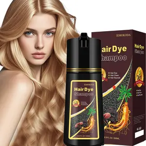 Ginseng 3-in-1 Hair Color Shampoo, 16.9fl.oz - Instant Gray Coverage & Herbal Ingredients, Vegan Ammonia-Free Hair Shampoo, Pure Plant Formula, Suitable for All Hair Types