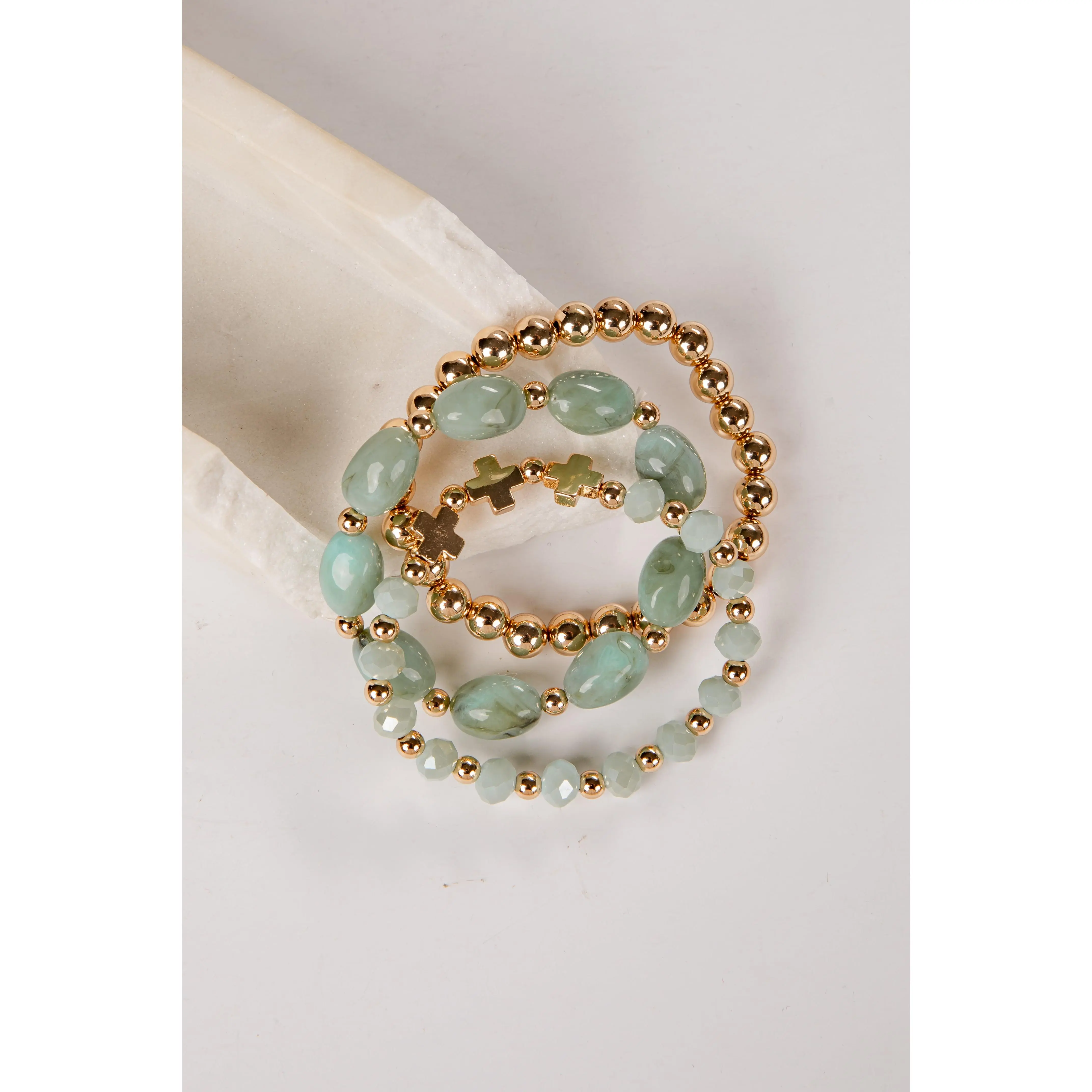Brighton Mint Beaded Bracelet Set