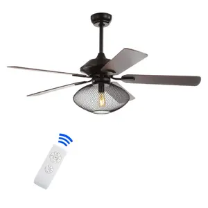 JONATHAN Y Clift Mid-century LED Ceiling Fan With Remote; for Bedroom, Living Room, Kitchen, Office