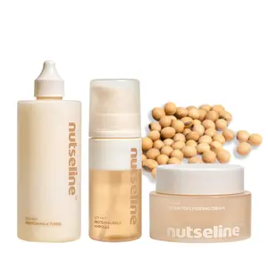 [Nutseline] Soy Nut Firming Trio: Soy Nut Protein Hydrating Milk Toner + Soy Nut Bubble Ampoule Serum + Soy Nut Tofu Pudding Face Cream