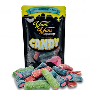 Yum Yum Candy Shop Swedish Filled Candy Logs - 8 oz Variety Mix (Watermelon, Strawberry, Blue Raspberry) - Slightly Sour Chewy Licorice with Sweet Nougat Center