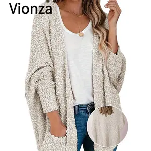 Extra Large Casual Long Sleeve Cardigan Sweater for Women - Cozy Chunky Knit with Pockets, Open Front Design, Ideal for Fall/Winter/Spring, Perfect for Casual Outfits and Loungewear