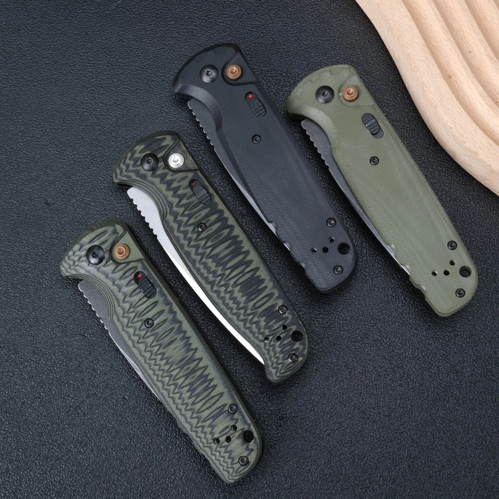 4300BK portable folding knife, G10 handle, CPM high hardness corrosion-resistant steel, outdoor camping, fishing, driving EDC tool, portable tool, best gift.