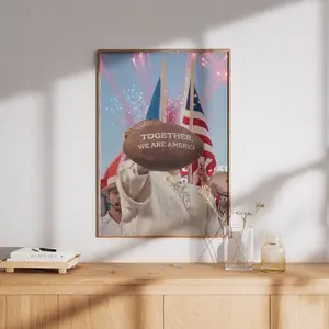 [NO FRAME] Together We Are America Poster, Vintage Music Lover Wall Art, Home Decor, Gift For Fans