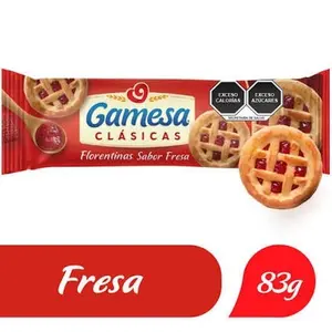 Gamesa Clásicas Florentinas Fresa 83g - Classic Strawberry Cookies by Gamesa