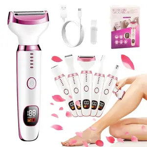 5 in 1 Electric Bikini Trimmer Body Hair Trimmer, Hair Removal Trimmer, Electric Razors Body Shaver for Women, for Nose Hair, Eyebrow, Arms Legs Armpit Underarm Pubic Area, Festival Gifts