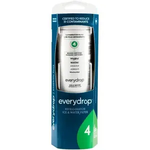 Everydrop by Whirlpool Ice and Water Refrigerator Filter 4 EDR4RXD1 NSF Certified to Reduce 31 Contaminants Single Pack
