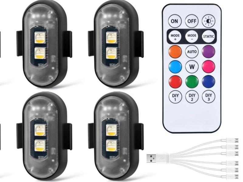RGB Color LED Lights Set for Cars, Perfect for Holiday and Party Decoration