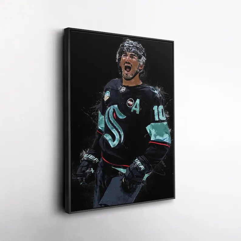 Matty Beniers Poster, Seattle Hockey, Hockey Decor, Hockey Sports Wall Art, Sport Poster Gift for Fan Room, Man Cave, Office (Unframed / Print Only)