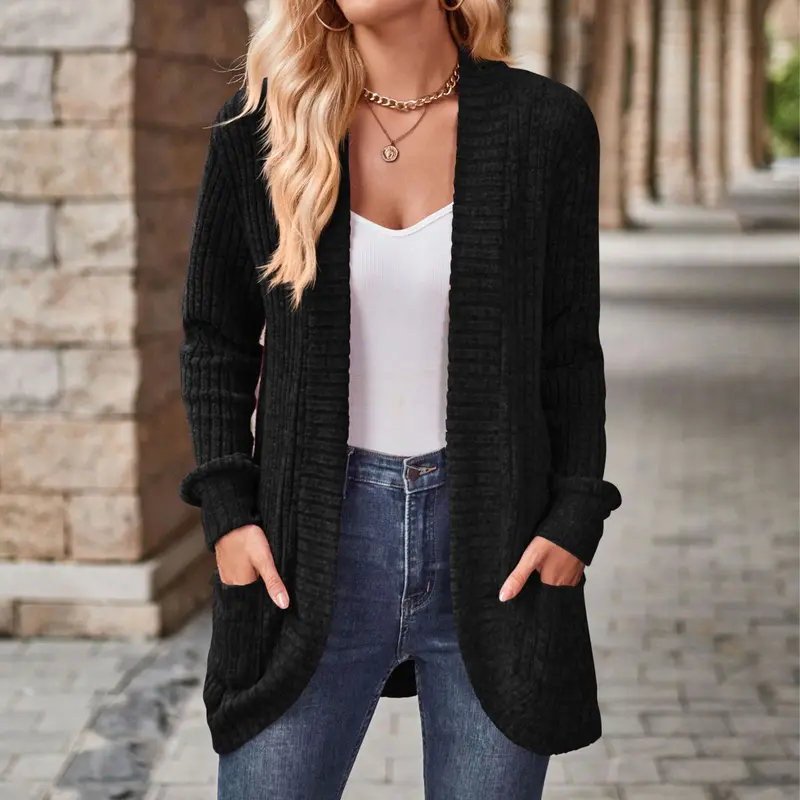 Womens Long Cardigan Lightweight Sweater Open Front Long Sleeve Outfits with Pockets Springfresh Summer Vibes