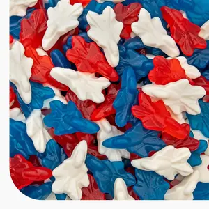 Patriotic Candy - 2 Pound Pack - 4th of July Gummies - Red White and Blue Candy Planes for Memorial Day, Military Homecomings & Aviation Themed Parties - Berry Flavored