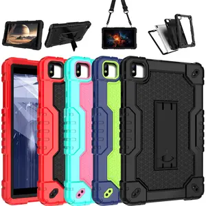 Doemoil Case for FOXX P8/ V8/ T8 Pro 8 inch Tablets Hybrid Shockproof Firendly Case Built in Kickstand Shoulder Strap for FOXX P8/ V8/ T8 Pro 8 inch Tablets