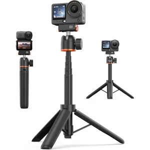 21.4"  Action 6 Selfie Stick Tripod for   Nano/Action 6,  Atto, 2-in-1 Extendable Hand Grip w Mini Extension Rod & 360? Ball , Travel Vlogging Stand/Accessory for Video Recording