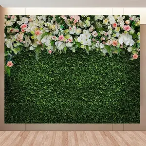 Greenery Backdrop with  Mother's Day Background Green Leaves White Floral Wedding Backdrop for Ceremony Bridal Shower Backdrops  Shower Birthday Party Banner Decorations 10x8ft