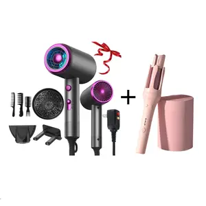Powerful Ionic Hair Dryer Kit (1 Set), Including Hair Dryer & Concentrator & Diffuser & 3 Comb & Hanging Rack & Manual, Professional Hair Styling Tool, Versatile Styling Options, Frizz Reduction, Winter & New Year Gift, Christmas Gift, Gift Set