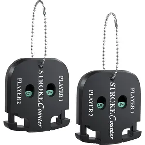Mini Golf Score Shot Stroke Counter Clicker with Dial Resetting Tool/Key Chain for Golf  Scorekeeper Portable 2 Digit Outdoor  Scoreboard for Putts (2 Pack)