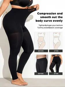 Women's Seamless High Waisted Contour Leggings, Tummy Control, Lightweight Compression, Workout Yoga Pants, Fitness Training Pant, Thigh Slimming, Butt Lift, All Seasons