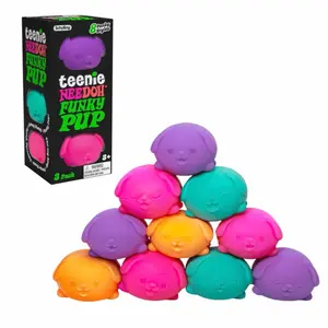 3 PACK TEENIE MINI Funky PUPS -Needoh BALLS Sensory Stress Relief Squishy Fidget SQUEEZE  BALL PUPPY DOGS