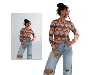 Women’s Aztec Mesh Top regular and Plus size