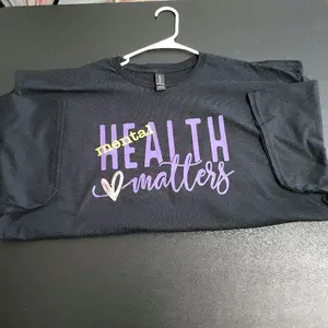 Gildan 100% Light Cotton T-Shirt, 2XL Size, Mental Health Matters Graphic Tee